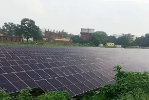 Solar panel array at the Varanasi project